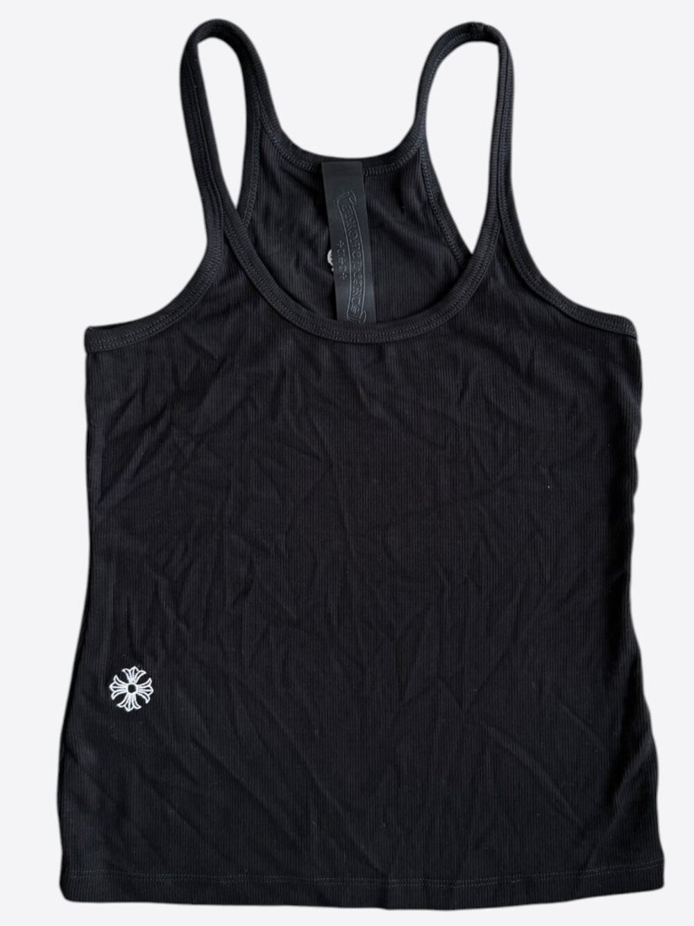 Chrome Hearts Black & White Embroidered Logo Women's Tank Top